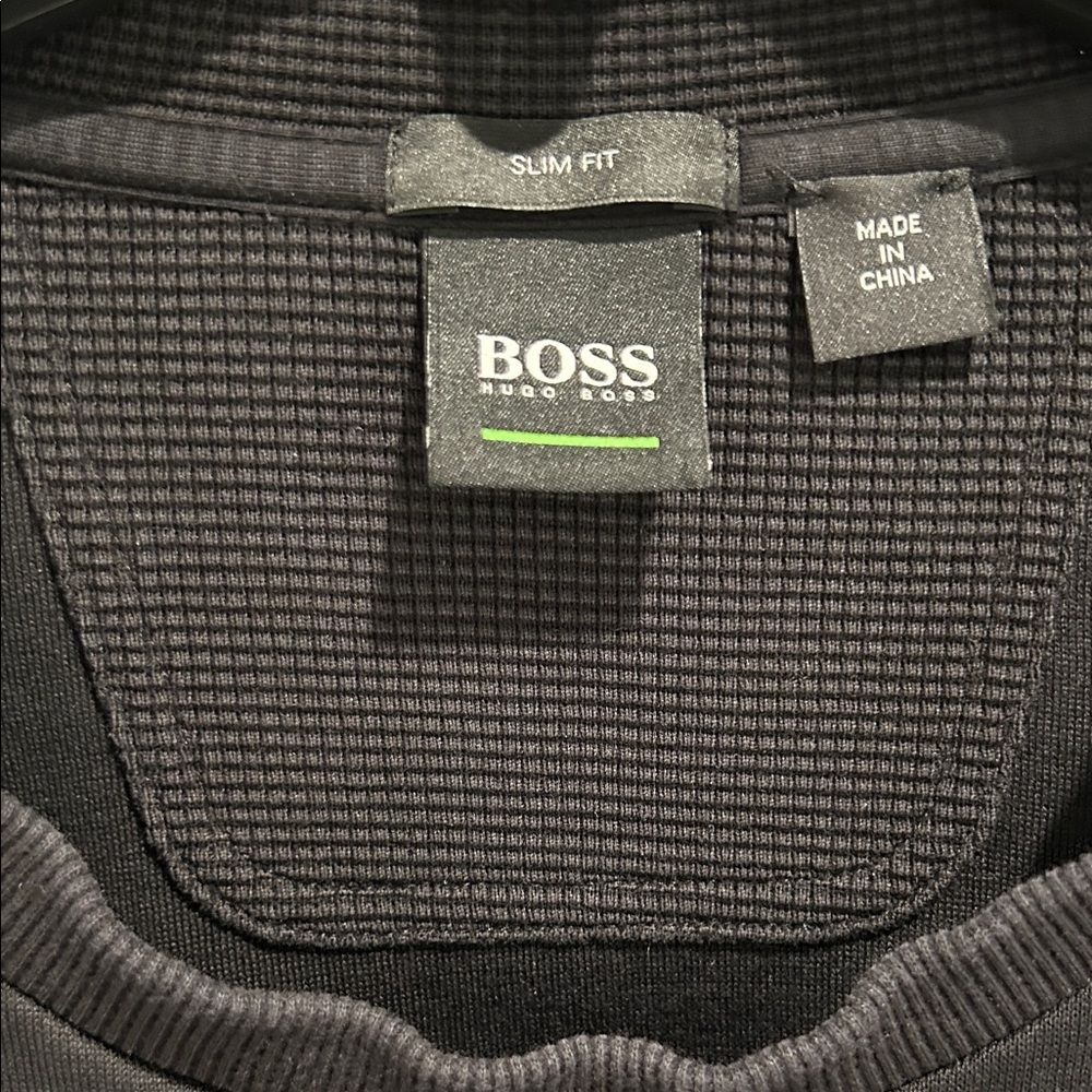 Boss Black Crewneck Sweater with Blue Logo - Picture 2 of 9
